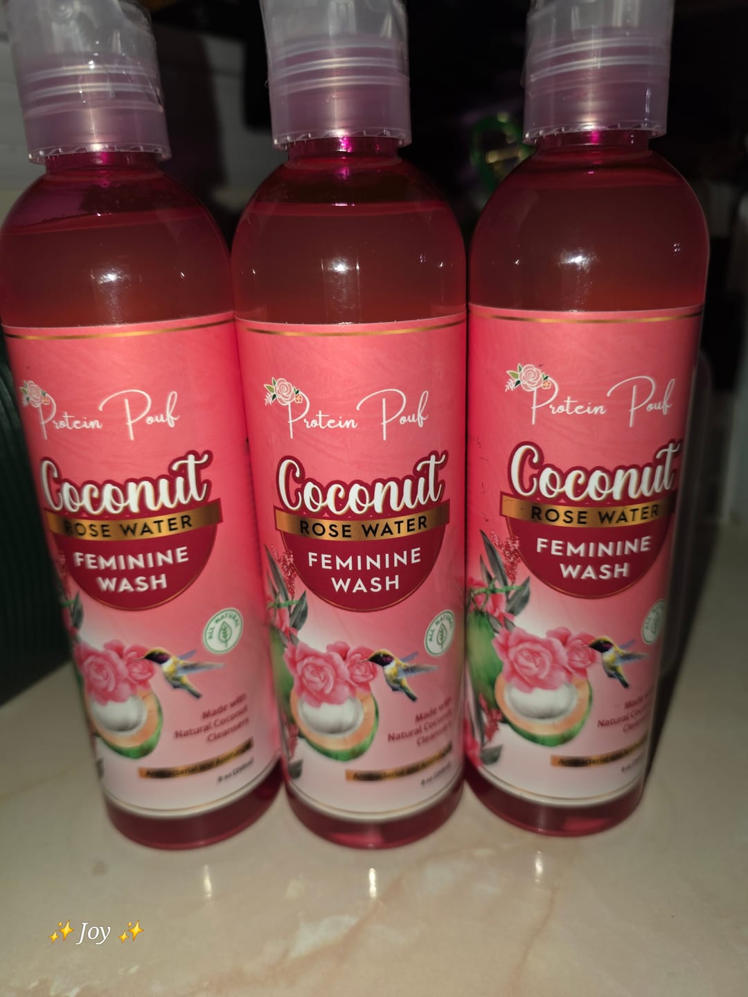 Customer photo review of Coconut Rose Water All natural Feminine Wash (pH balanced) | Extra strength all day Freshness
