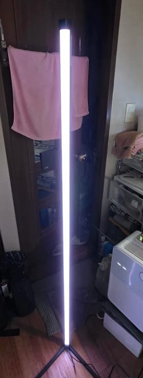 Customer photo review of Nordic Inspired Multicolor LED Floor Lamp With Remote Dimmer