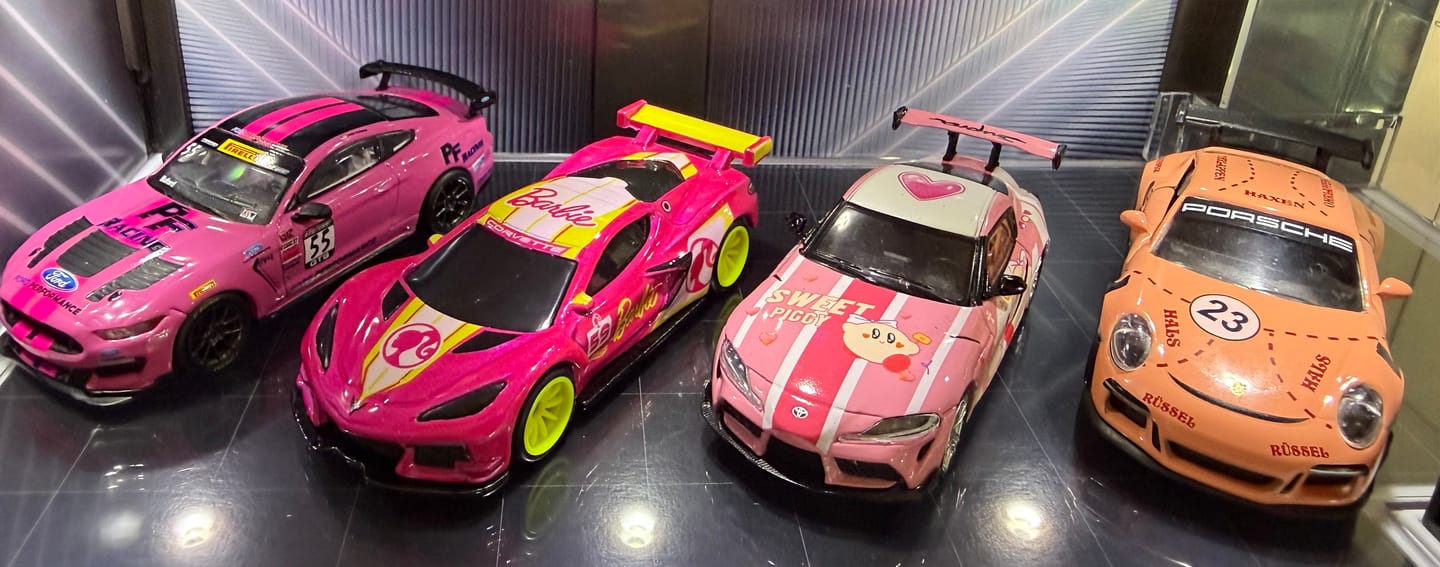 Customer photo review of Hot Wheels Premium 1:64 Pop Culture Barbie 65th Anniversary Corvette C8.R
