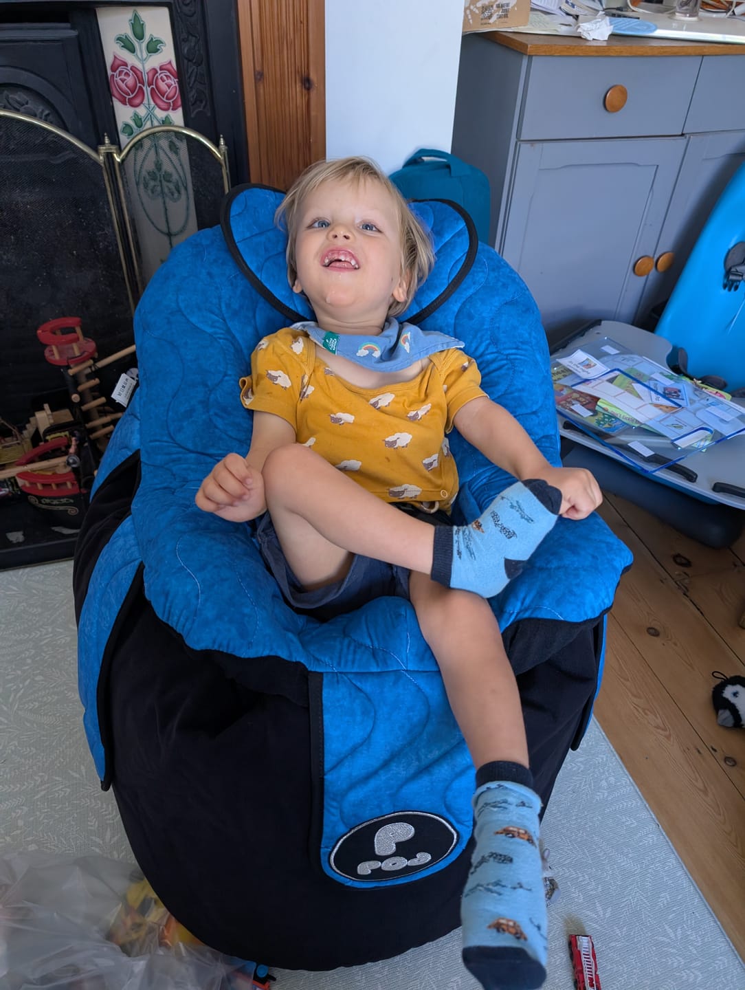 Customer photo review of Multi Pack Adjustable Large Adaptive Dribble Bibs 3 Pack