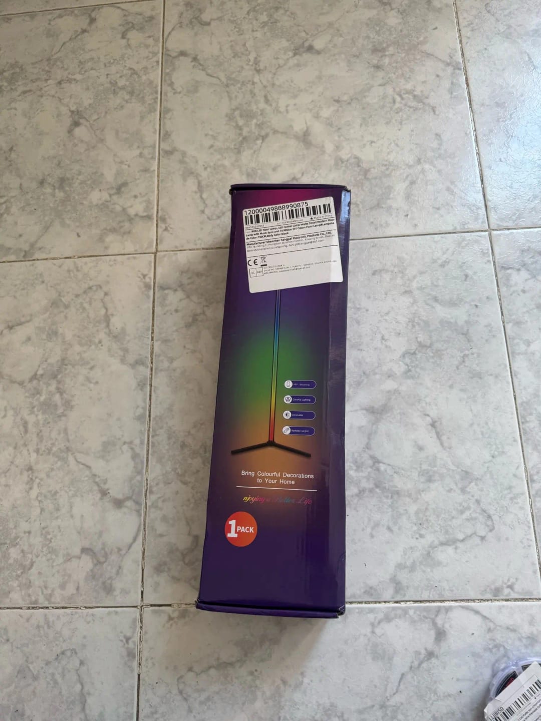 Customer photo review of Nordic Inspired Multicolor LED Floor Lamp With Remote Dimmer