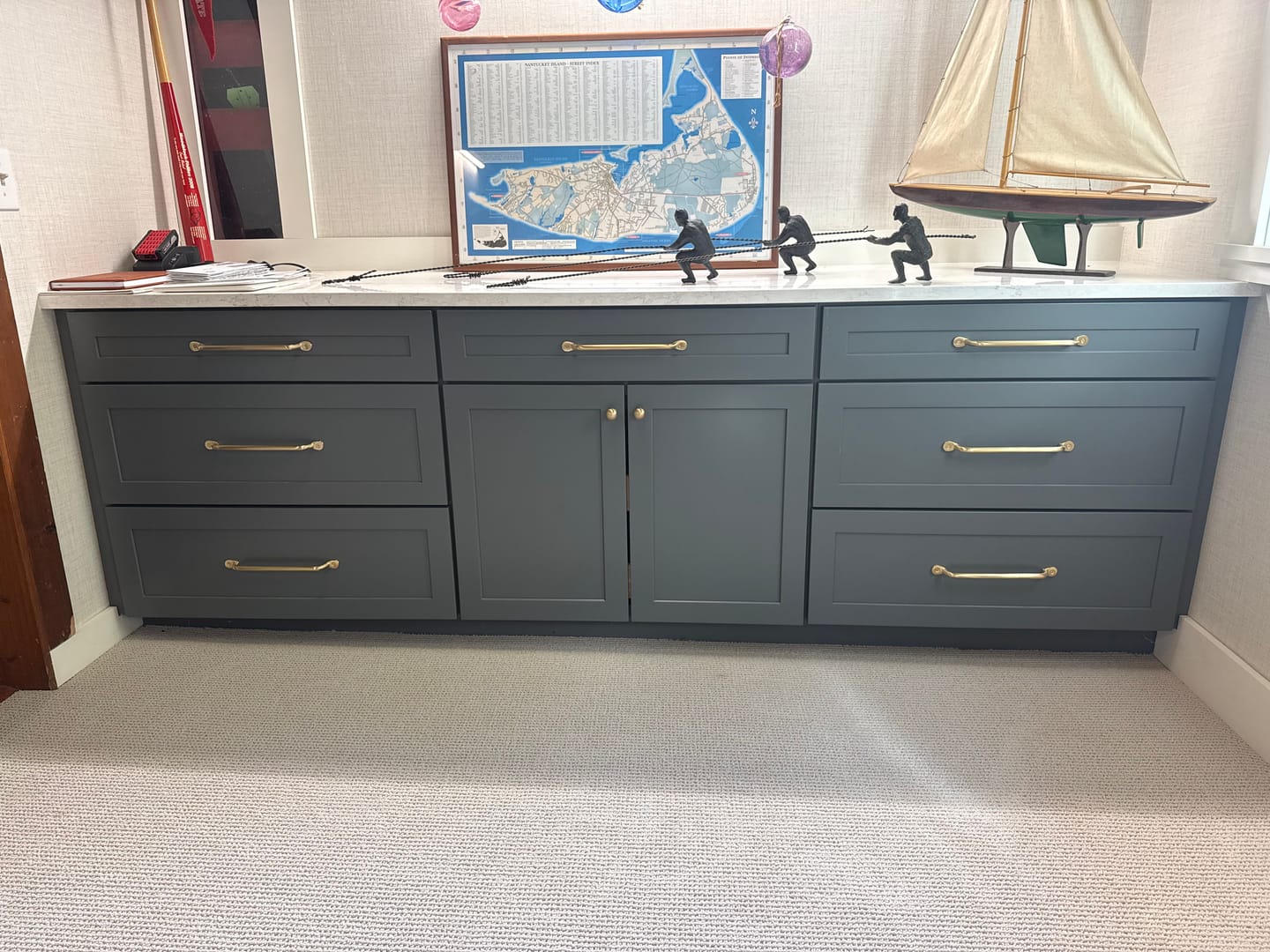 Customer photo review of Serene Cabinet Pulls - Brass Brushed