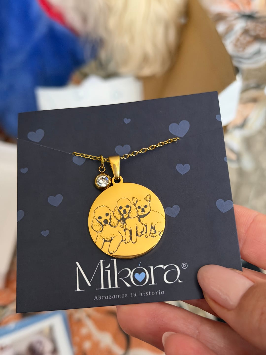 Customer photo review of Collar Grabado con la foto de tu Amigo Fiel 🐶