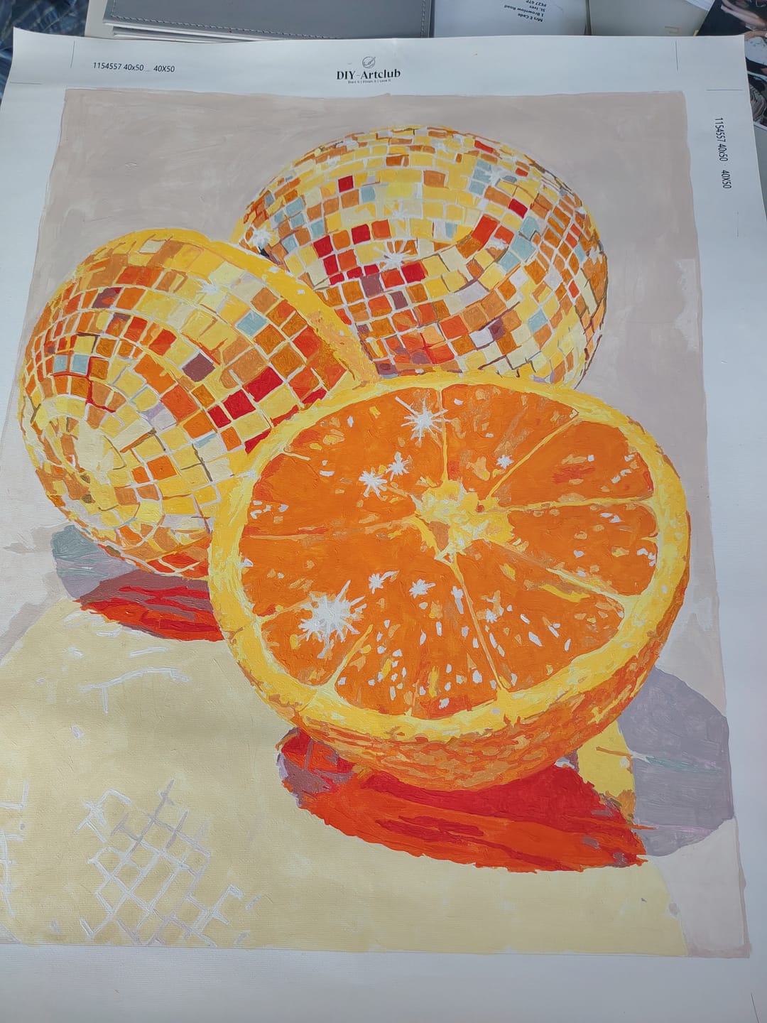 Customer photo review of Disco - Orange | Paint by Number