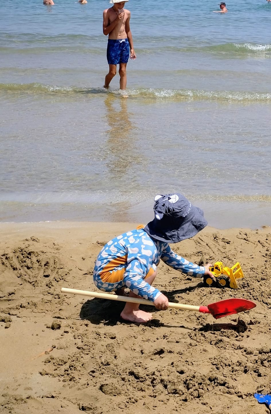 Customer photo review of Blue Whales UPF 50 Recycled Sunsafe Sunsuit