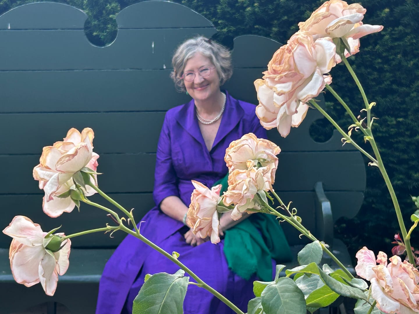Customer photo review of 'Grace'  Violet Silk Dupion Dress
