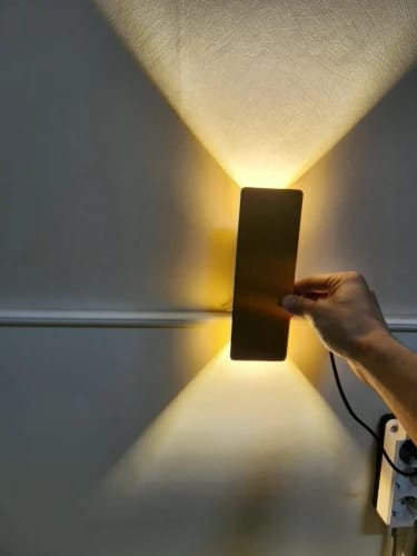 Customer photo review of Wall Sconce, Rectangular Glass Design, Nordic Minimalist Style