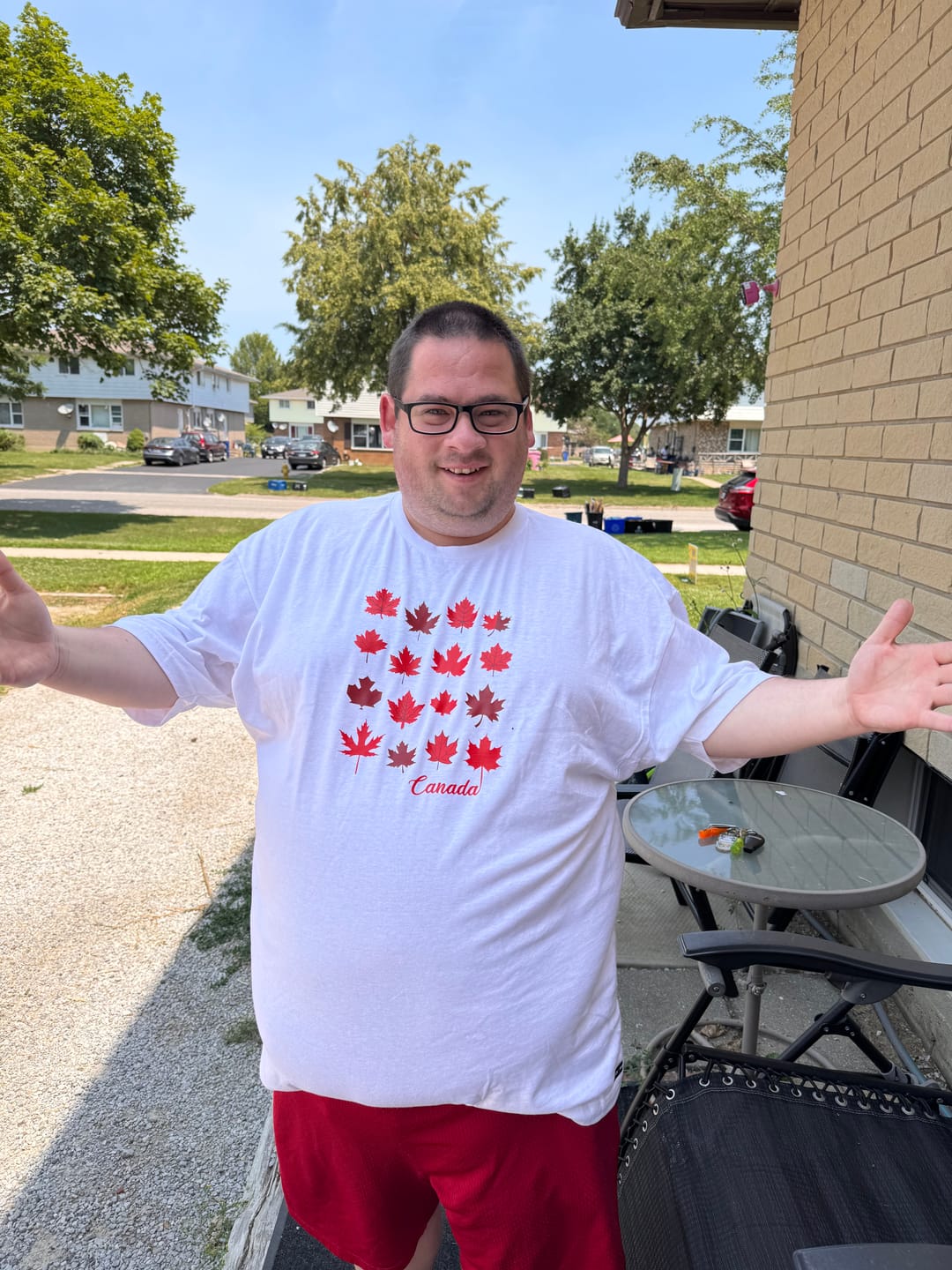 Customer photo review of Canadian Leaf Collage T-shirt