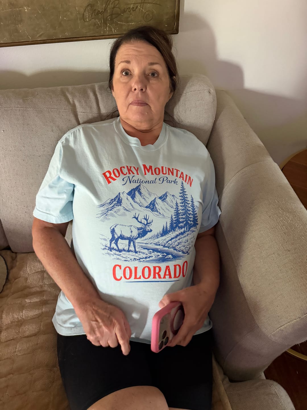 Customer photo review of Retro Rocky Mountain National Park T-Shirt