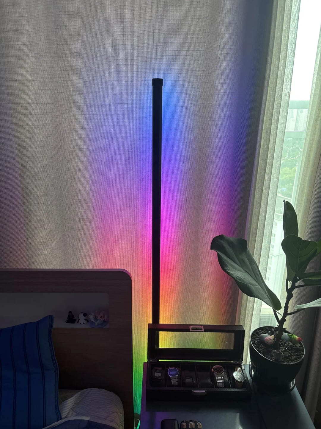Customer photo review of Nordic Inspired Multicolor LED Floor Lamp With Remote Dimmer