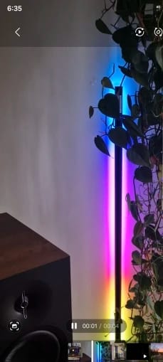 Customer photo review of Nordic Inspired Multicolor LED Floor Lamp With Remote Dimmer