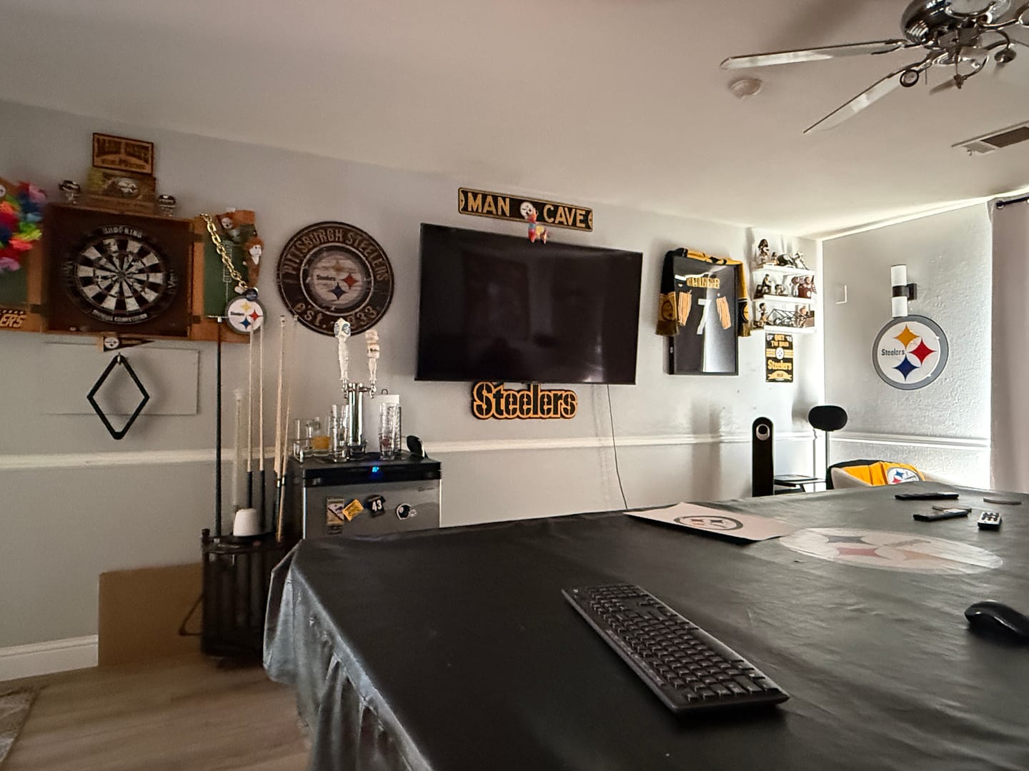 Customer photo review of Pittsburgh Steelers Iconic "Steelers" 3D Vintage Metal Wall Art