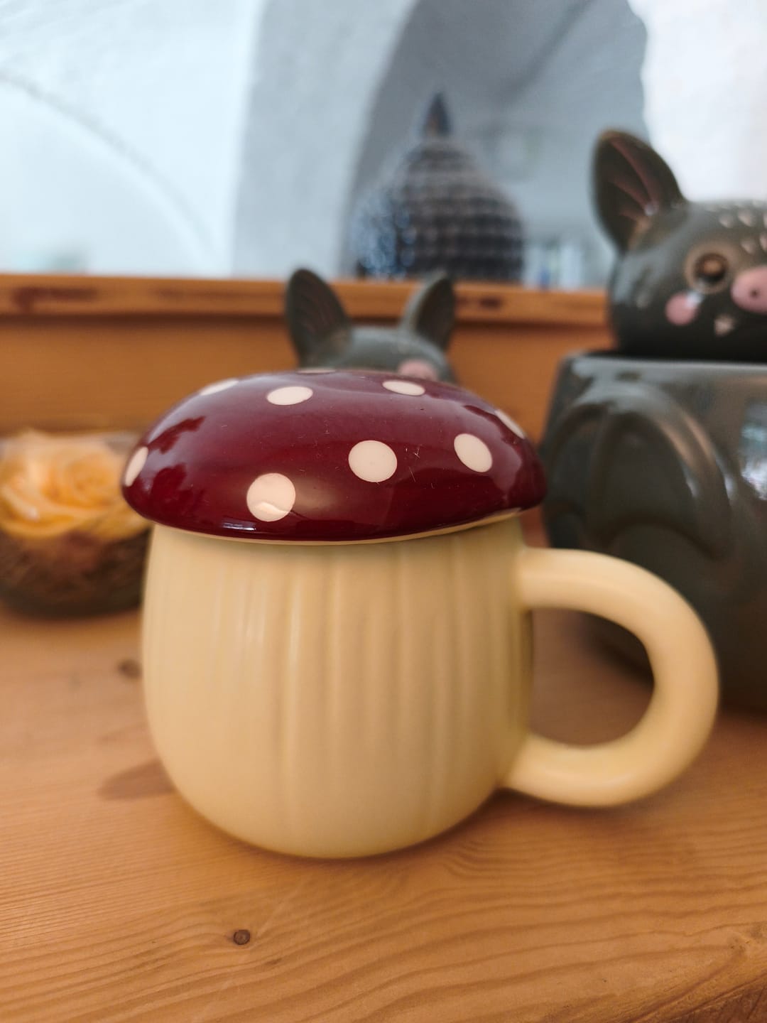 Customer photo review of Fliegenpilz Tasse mit Deckel