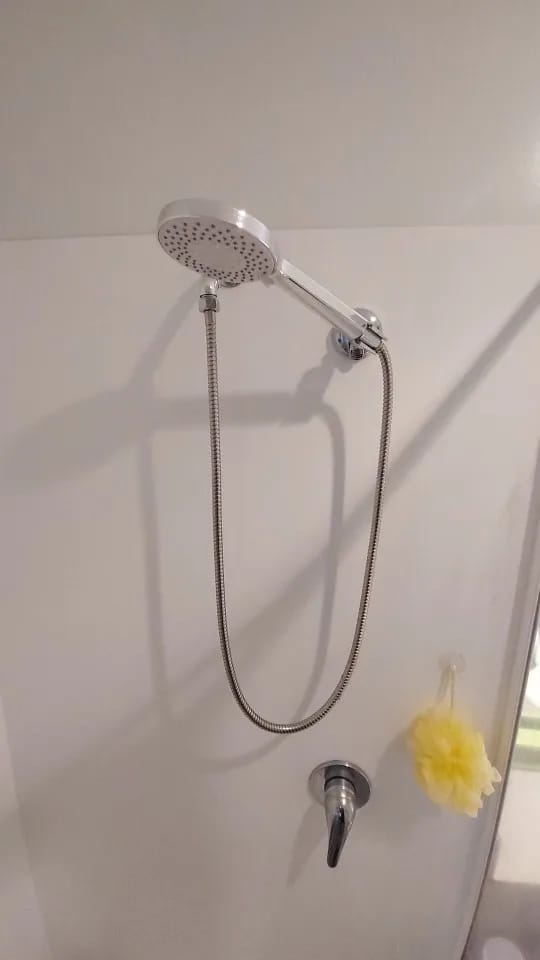 Customer photo review of Adjustable Suction Cup Shower Head Holder (No Drill)