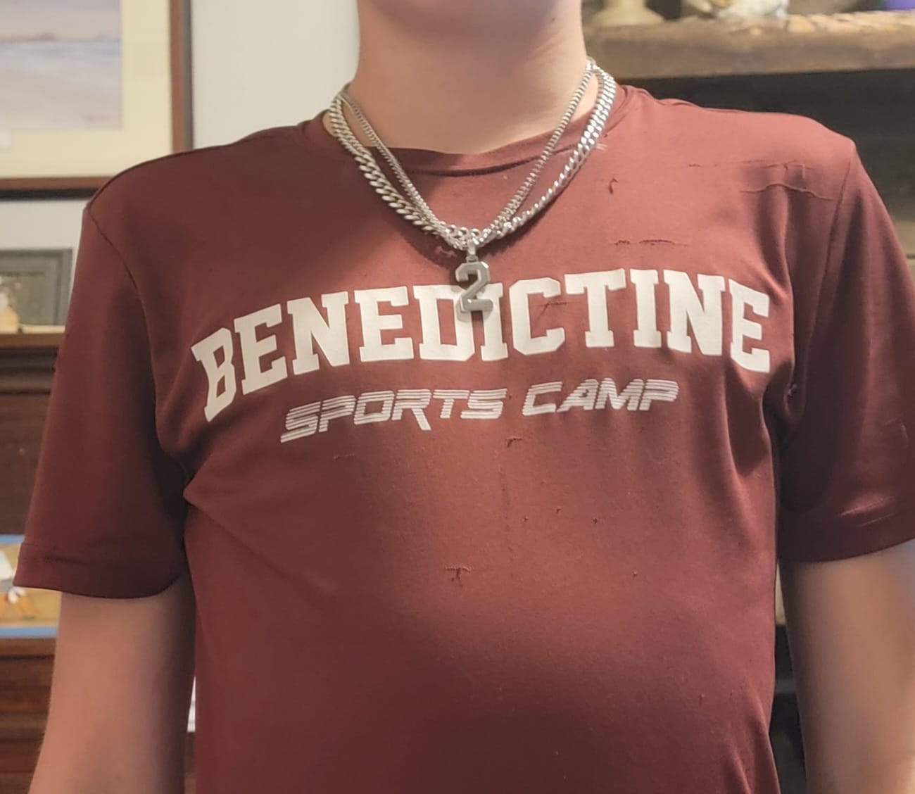 Customer photo review of Signature Jersey Number Pendant in Silver
