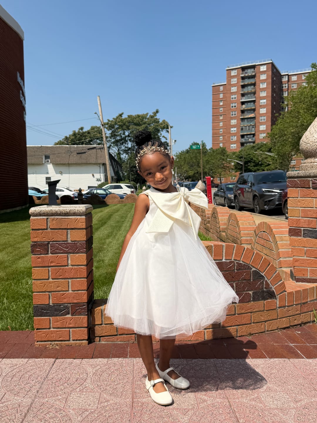 Customer photo review of Jackie White Tulle Dress