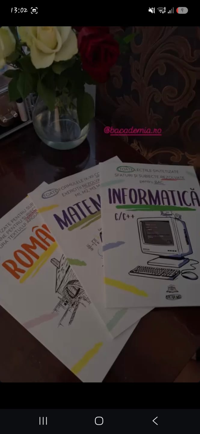 Customer photo review of Pachet Bacalaureat (Română + Matematică + Informatică) Bacademia