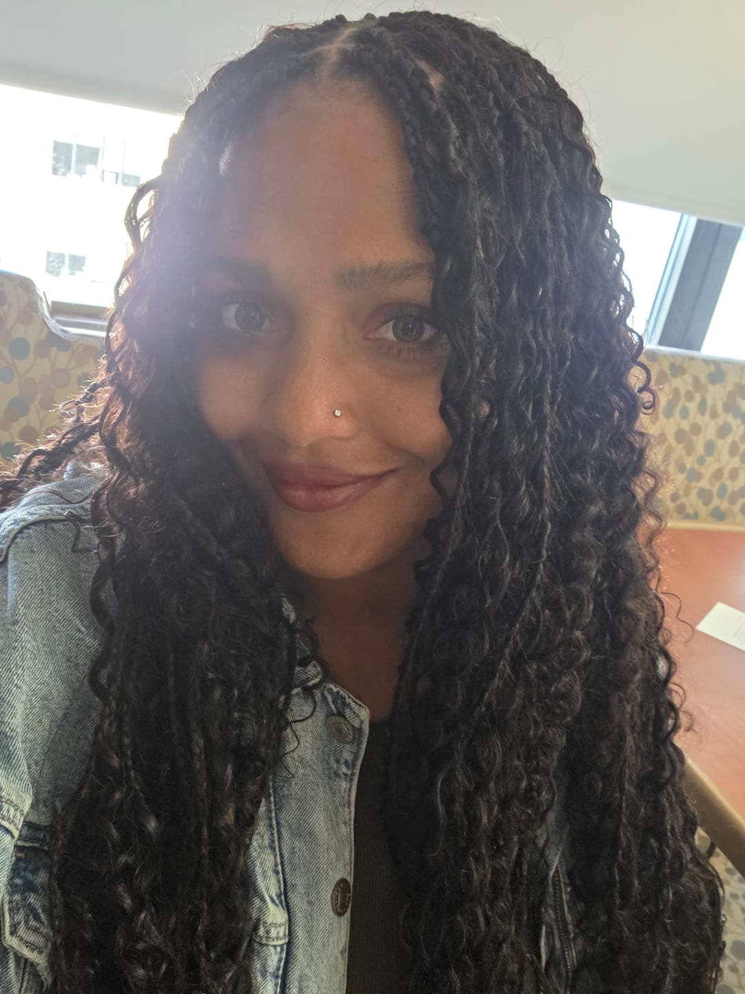 Customer photo review of Spanish Curl Bulk Hair Extensions for Braiding