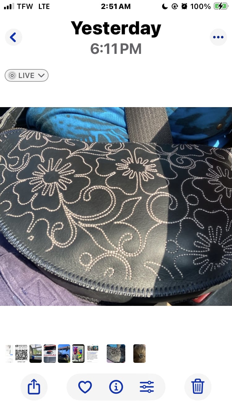 Customer photo review of Floral Navy Biggie Bee