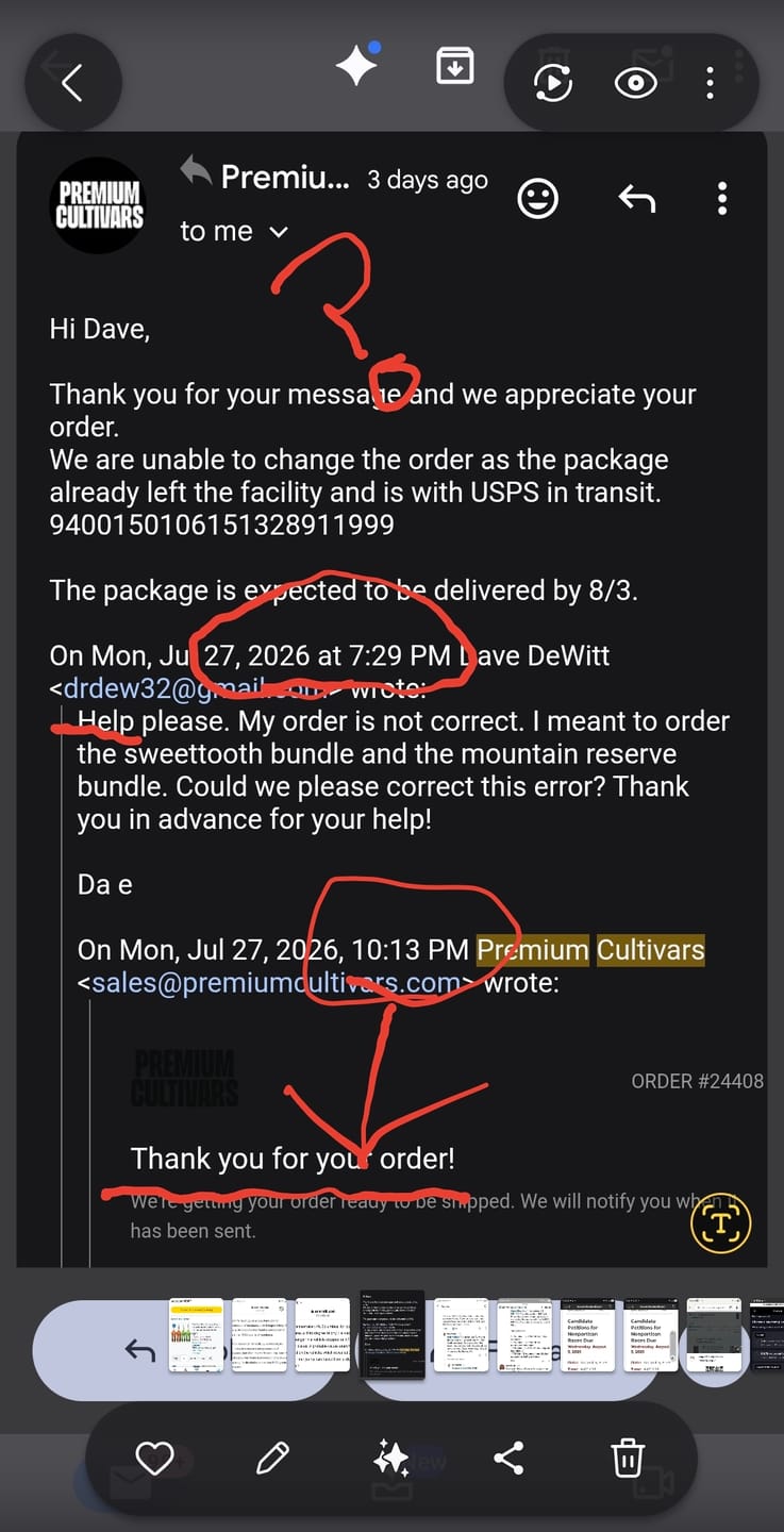 Customer photo review of Mountain Reserve Seed Bundle - 4 Strains - 48 Feminized Seeds
