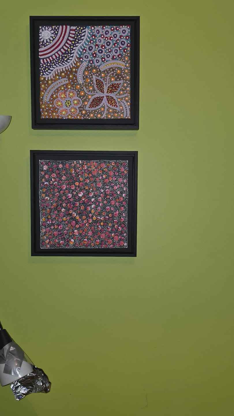 Customer photo review of Arlatyeye (Pencil Yam) | Aboriginal Artwork Painting