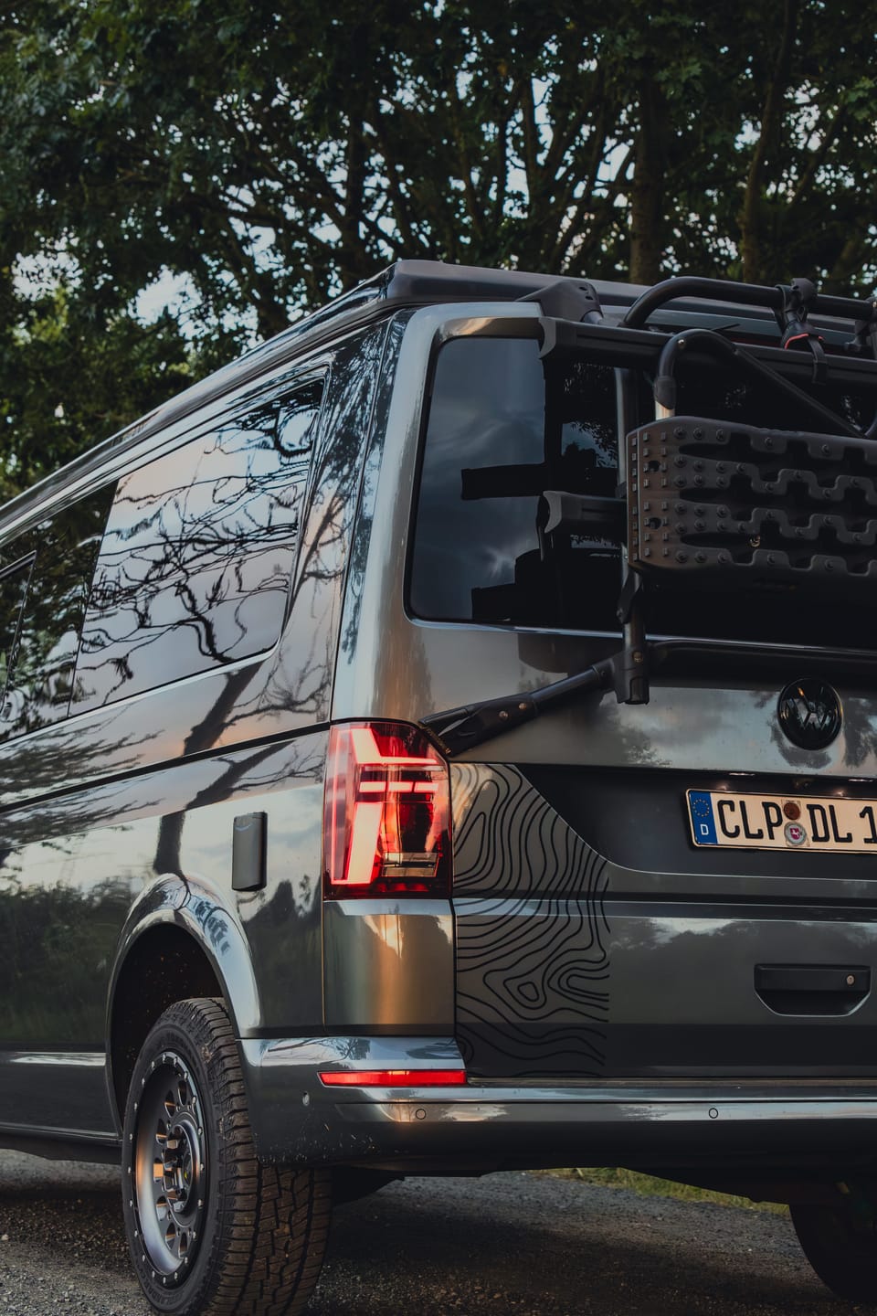 Customer photo review of VW Transporter Topographic Door Wrap Decals (Pair) | Fits T4 T5 T6 T6.1 Multivan California Caravelle