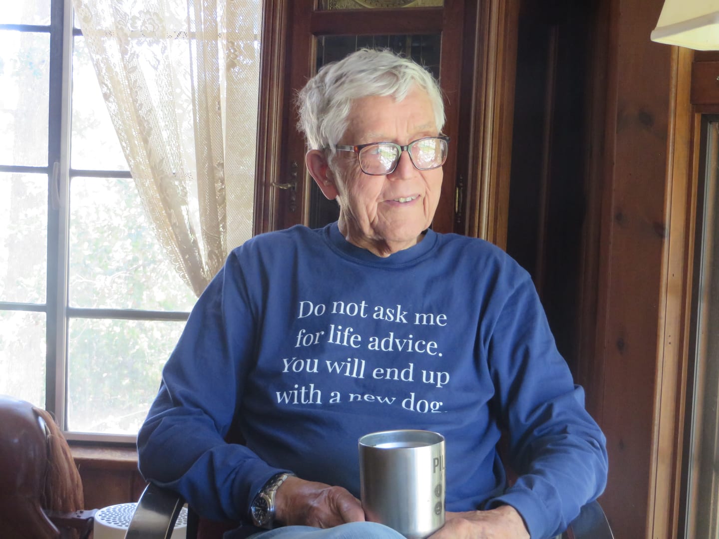 Customer photo review of Life Advice Long Sleeve Tee