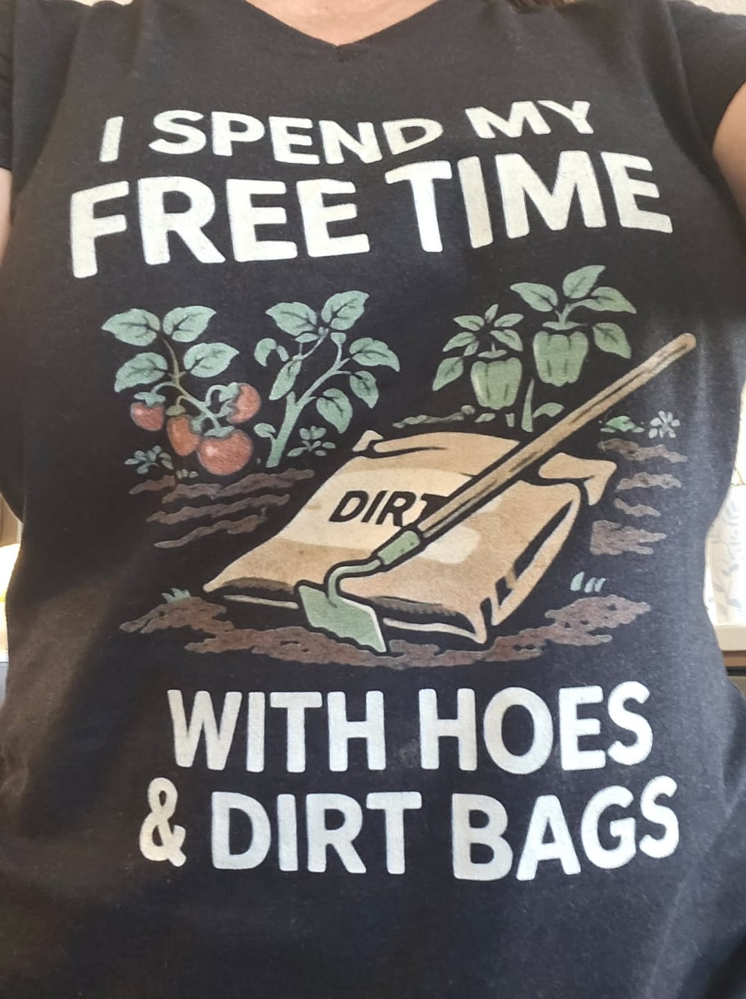 Customer photo review of Hoes & Dirt Bags V-Neck