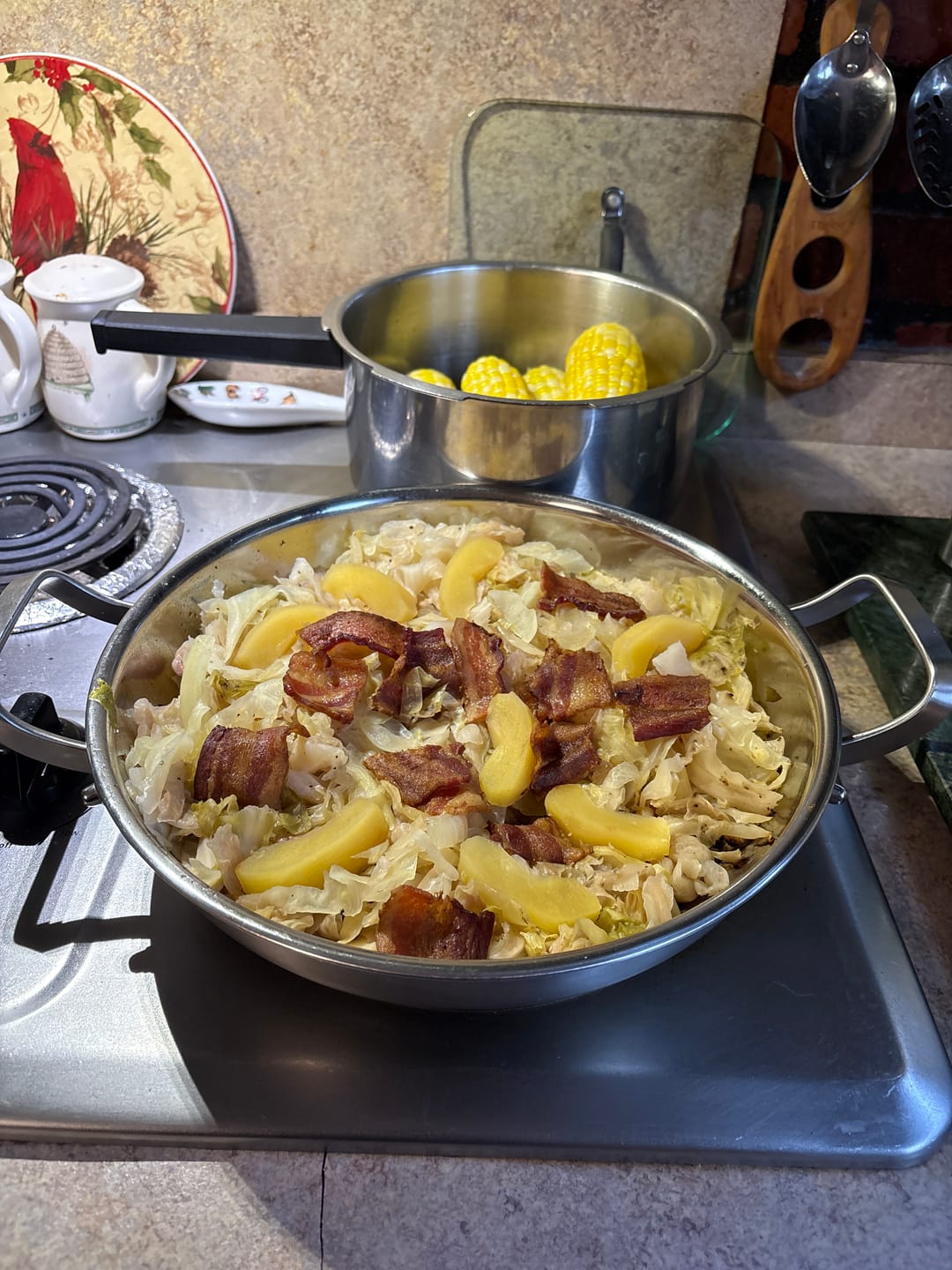 Customer photo review of Hand-Hammered Titanium Pan with Two Handles