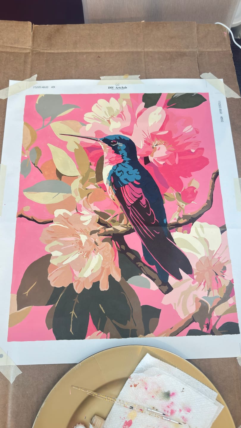 Customer photo review of Botanical Bird | Paint by Number