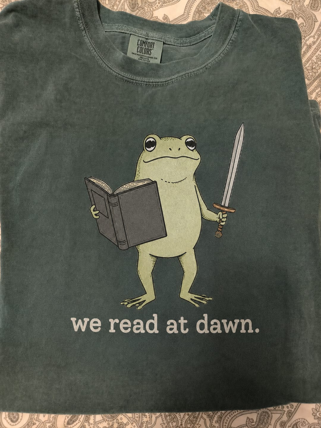 Customer photo review of We Read At Dawn T-Shirt