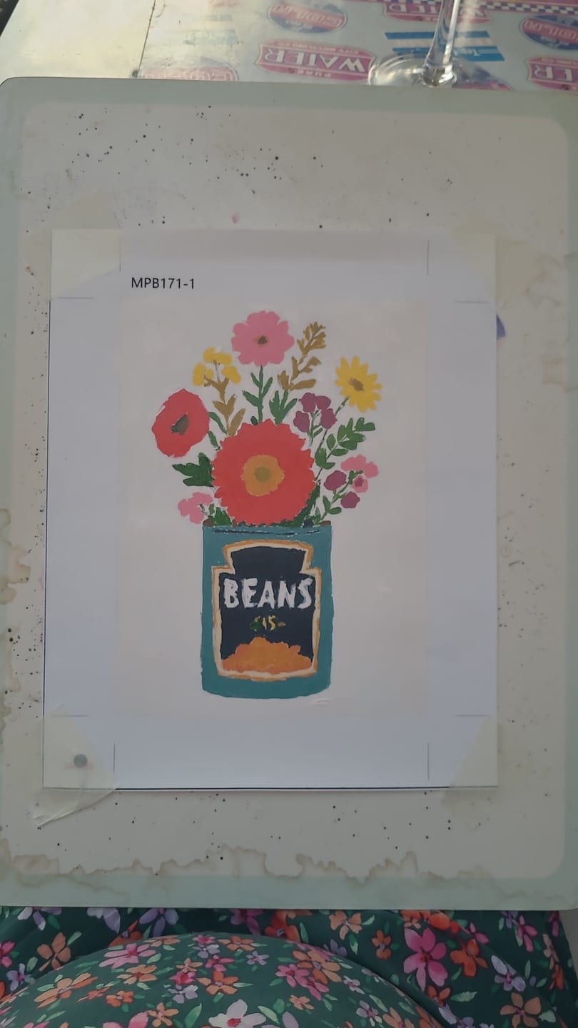 Customer photo review of 6 Mini Paintings - Flowers in Cans Set