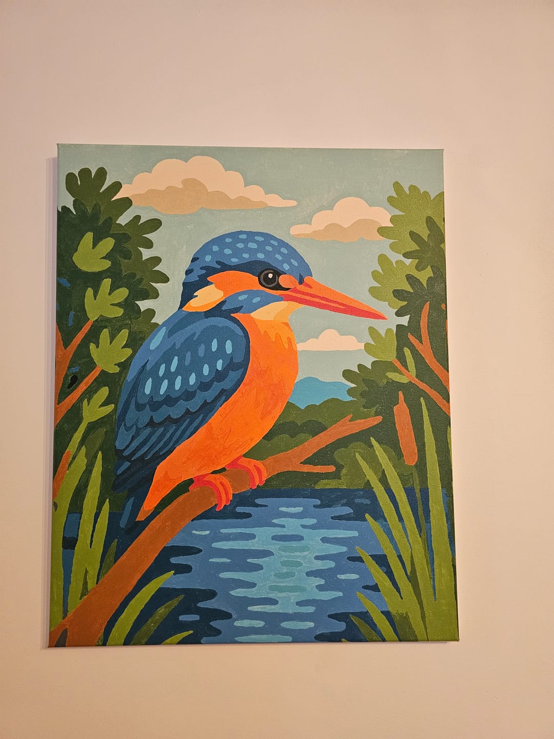 Customer photo review of Martín Pescador (Pintura por Números) 40x50 cm