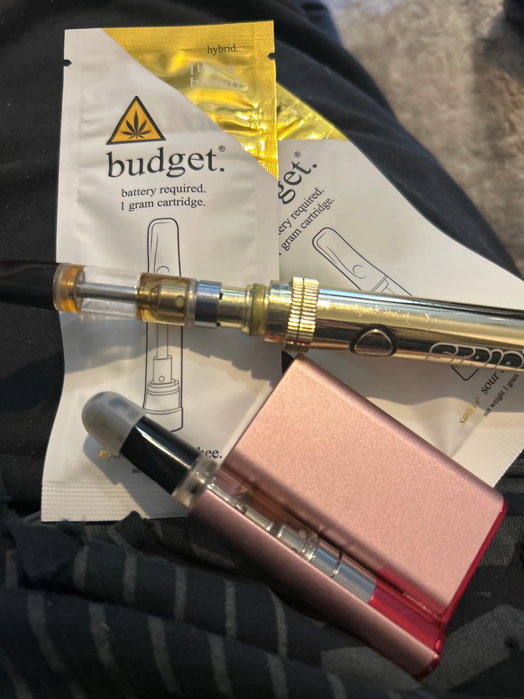 Customer photo review of 3pc Flavor Pack of 1 Gram THCA Blend Vape Cartridge