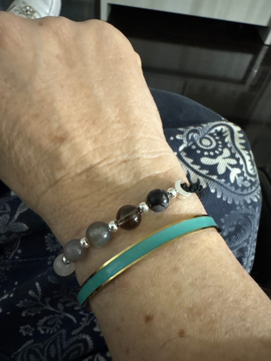 Customer photo review of This Too Shall Pass Color Cuff Bracelet
