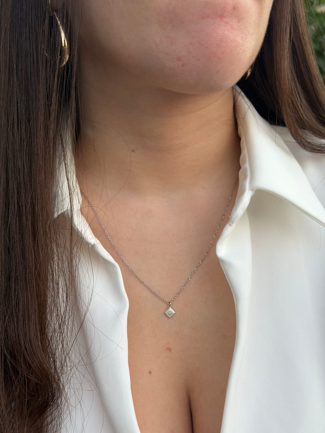 Customer photo review of Rhombus Necklace