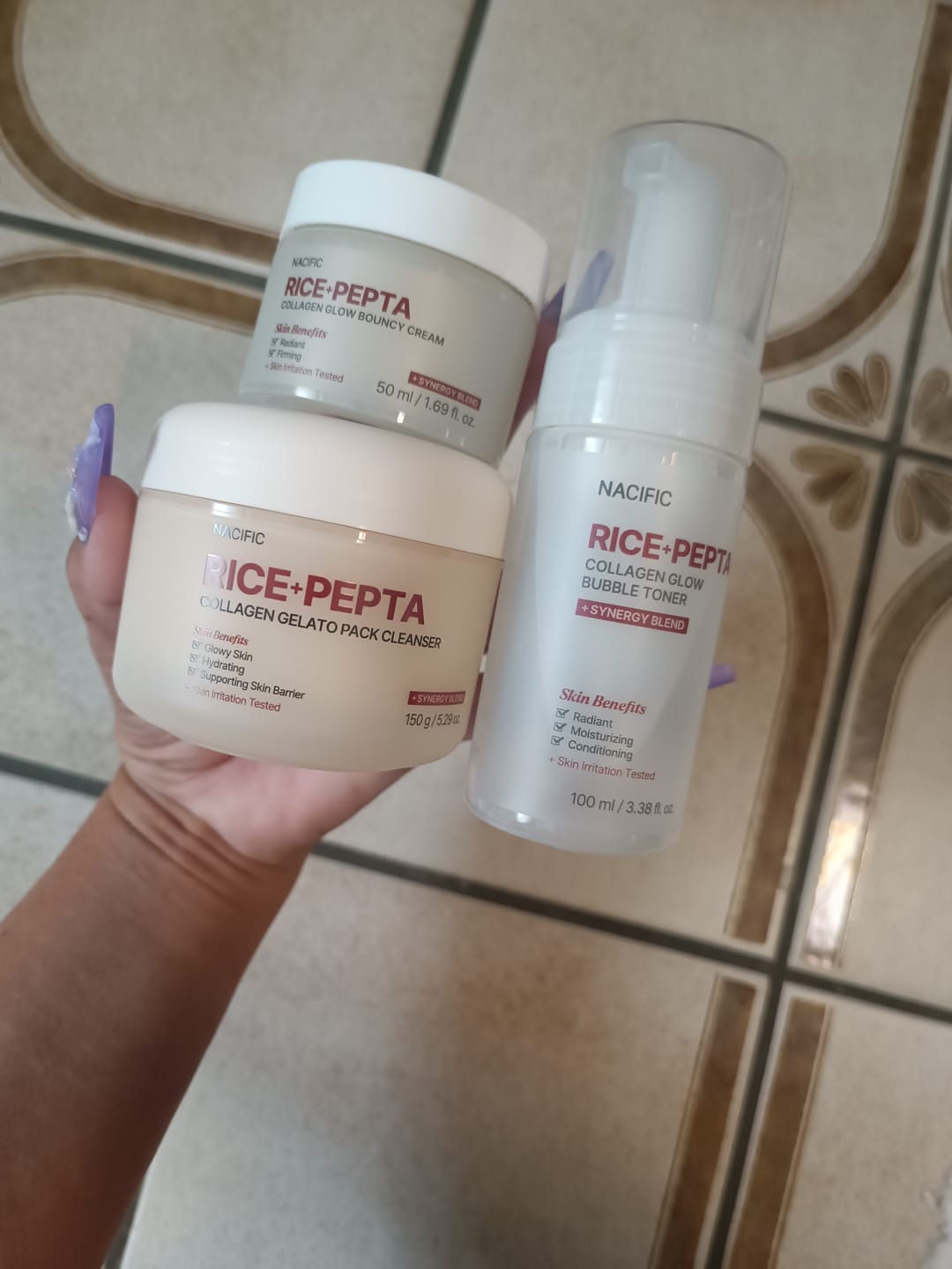 Customer photo review of Nacific Rice Pepta Collagen Bouncy Fuktighetskrem (50ml)