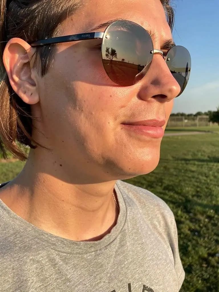 Customer photo review of Prada Sunglasses Gold Round Metal PR 68VS ZVN756 Gradient