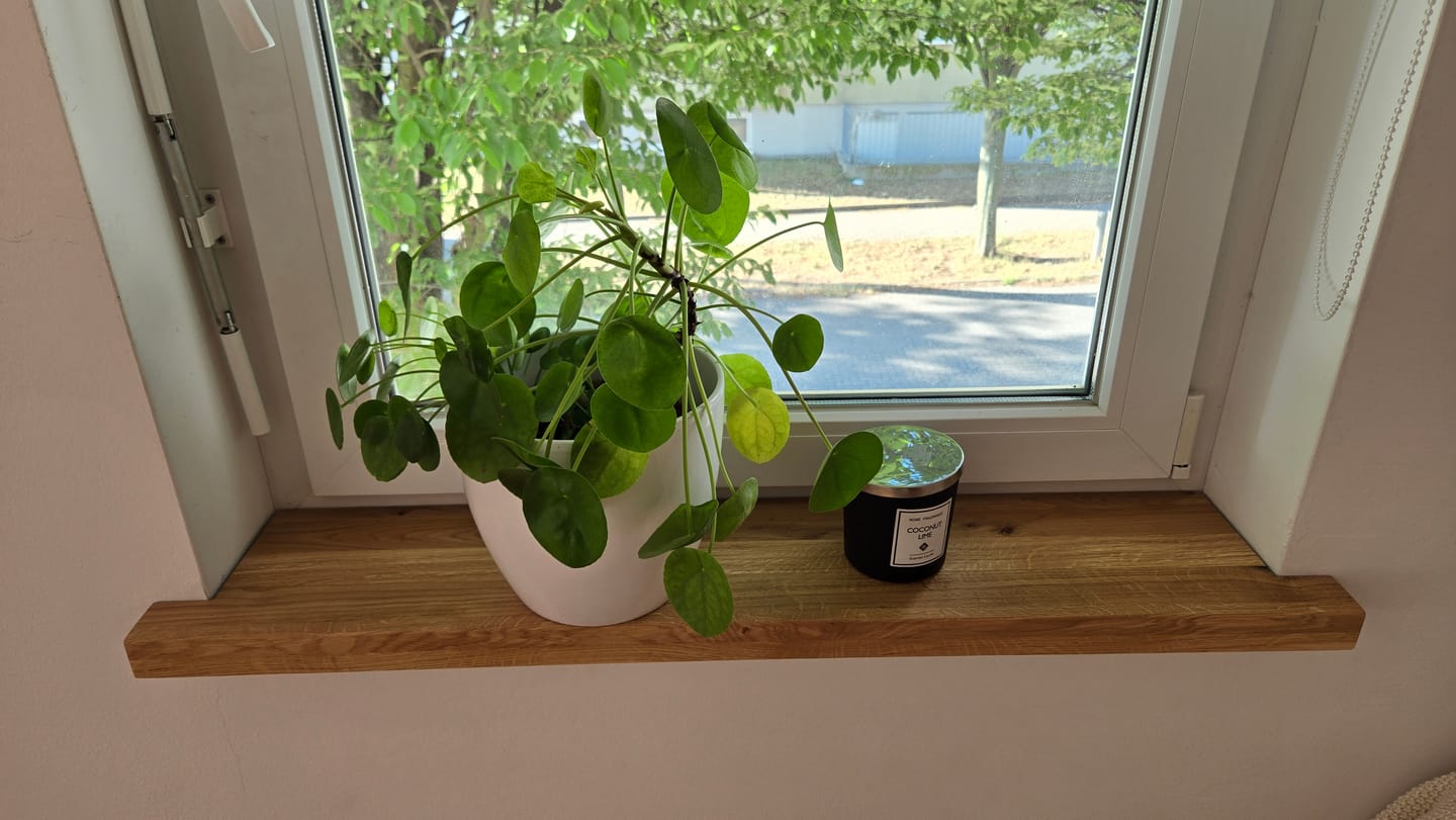 Customer photo review of Aufsatzfensterbank Eiche