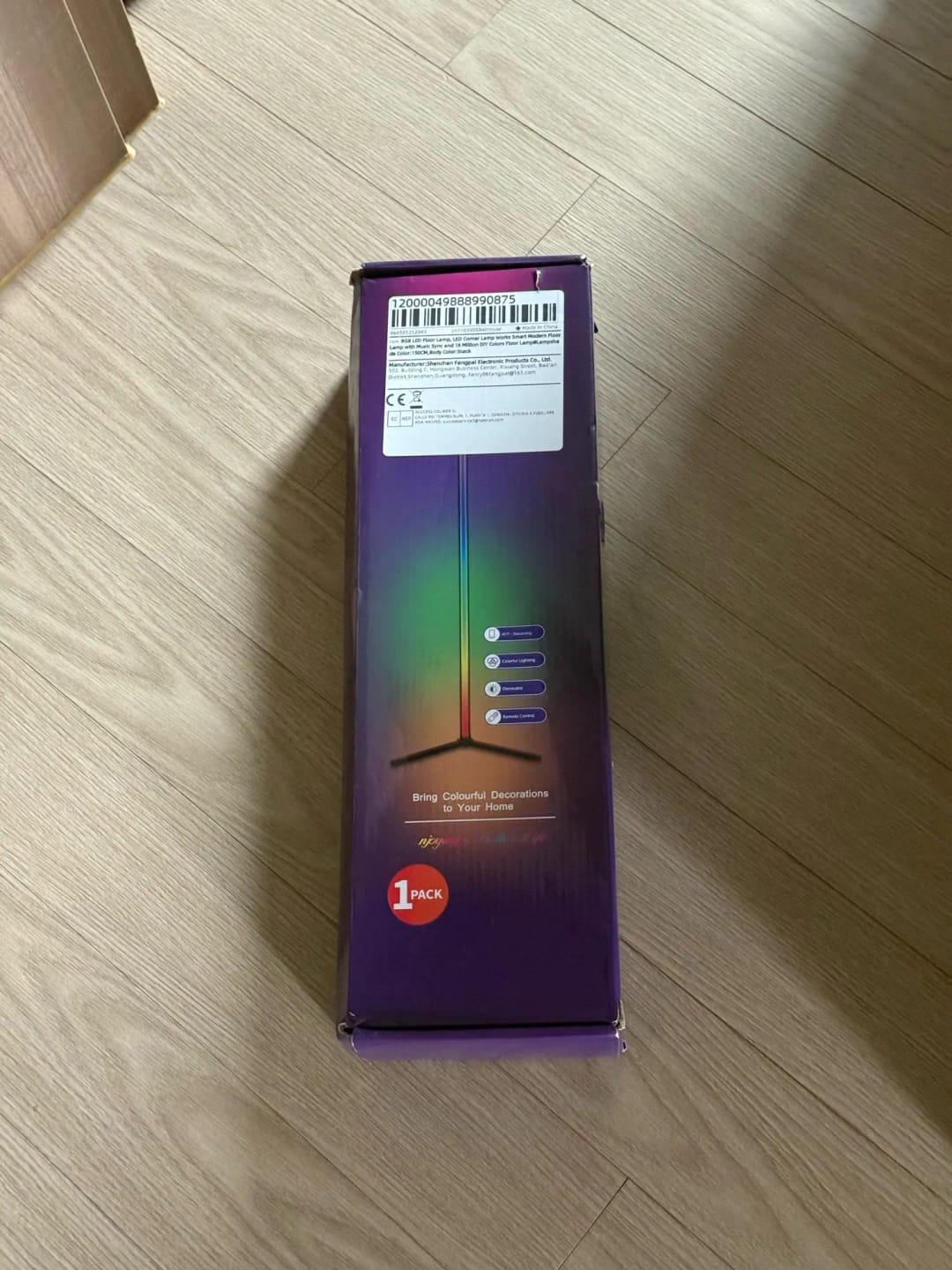 Customer photo review of Nordic Inspired Multicolor LED Floor Lamp With Remote Dimmer