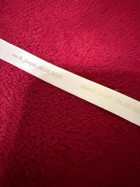 Customer photo review of NIIMBOT N1 Satin Ribbon, Only for N1 Label Maker, suit for Gift, Wedding, Party, Craft Wrapping, DIY