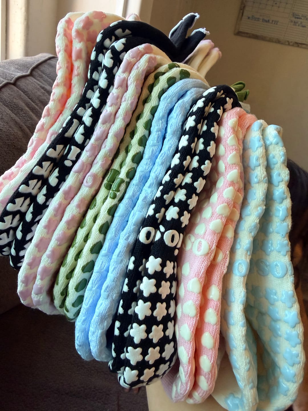Customer photo review of Grip Stripes - Pink Cloud