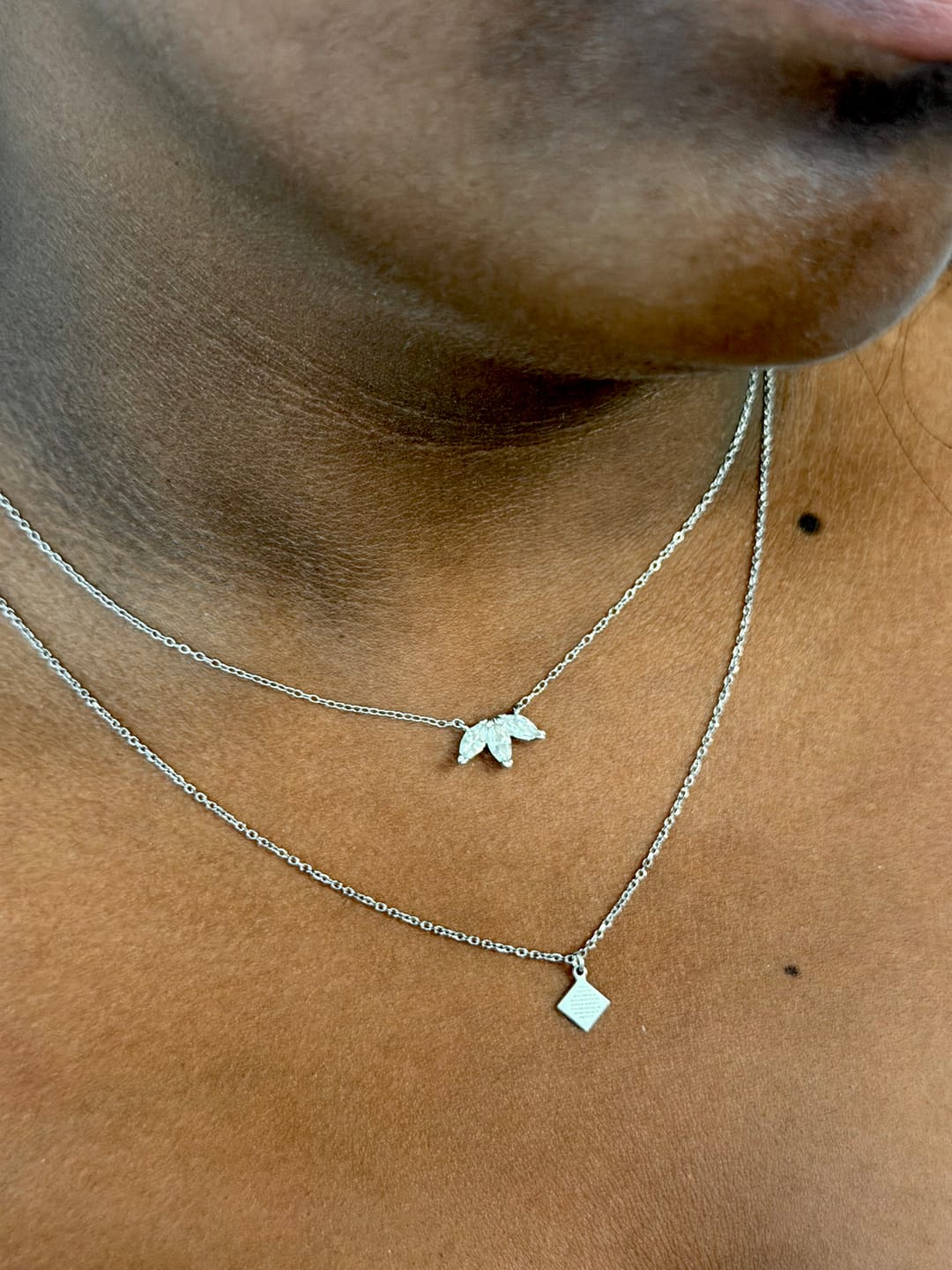 Customer photo review of Rhombus Necklace