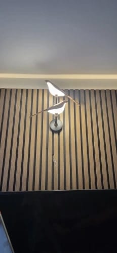 Customer photo review of Bird Accent Table Lamp, Iron Base, LED Nordic Design, 15-Inch