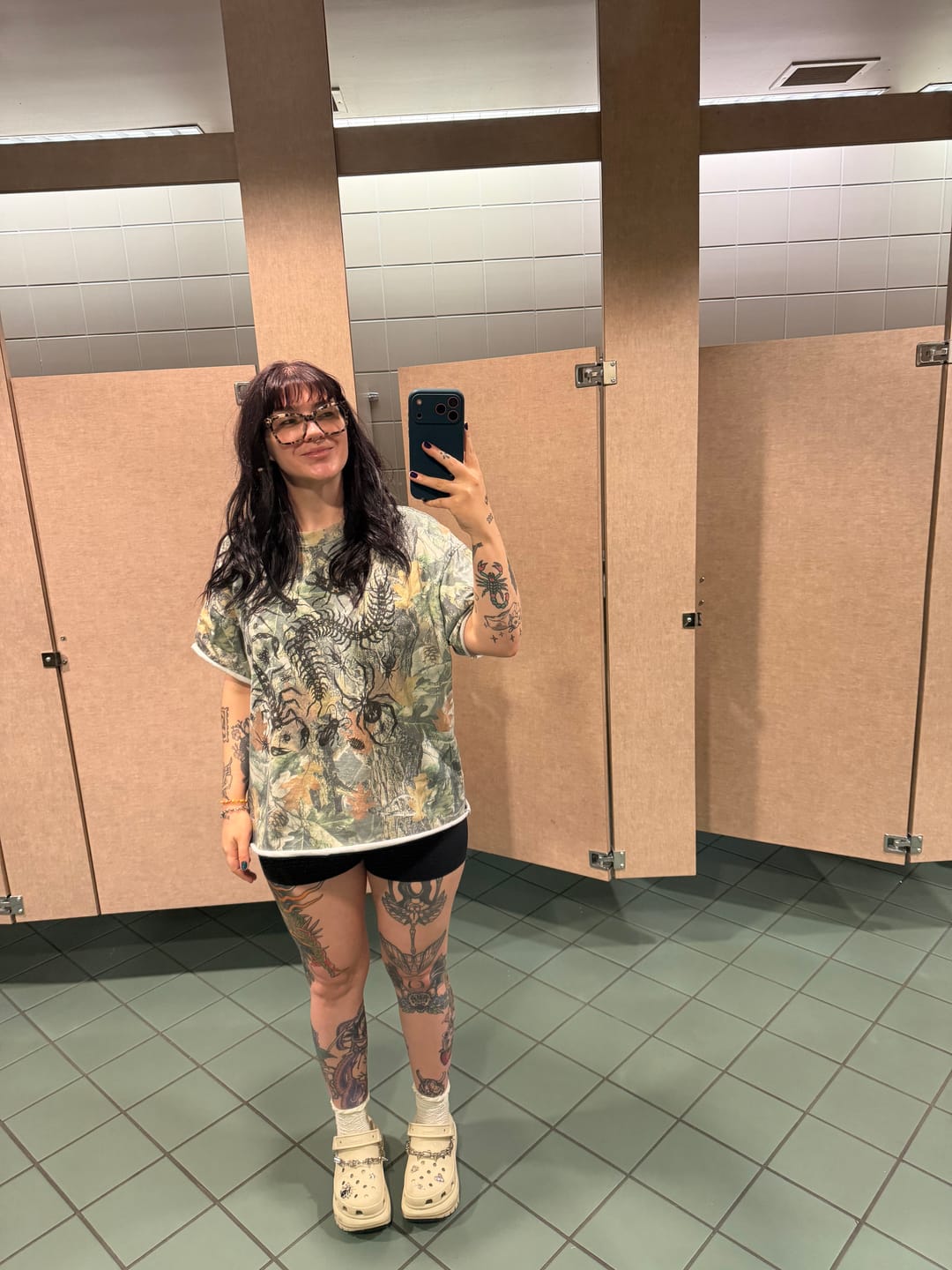 Customer photo review of Camo Bug Oversized Tee
