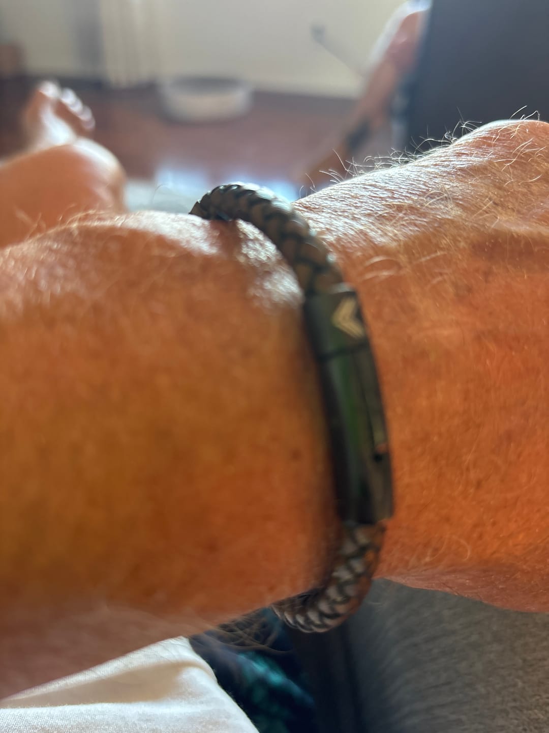 Customer photo review of Vertig Leather Bracelet Vintage Blue