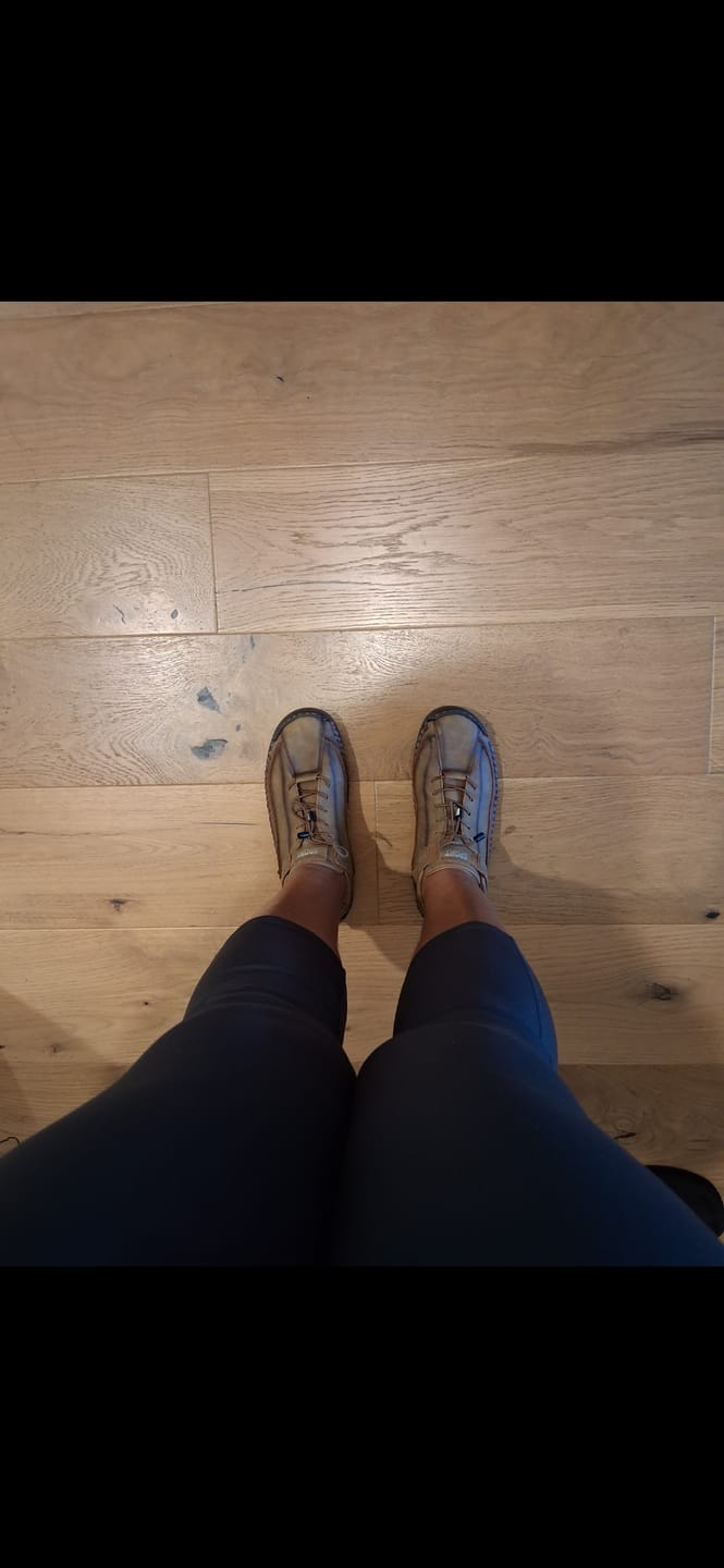 Customer photo review of FlexWalk™ Women's Leather Sneakers – Soft Comfort & Orthopedic Support