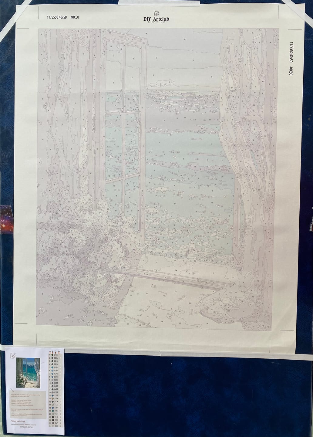 Customer photo review of By the Azure Window | Paint by Number