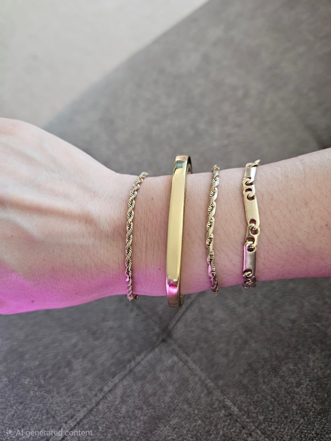 Customer photo review of Hair-tie Hider Cuff Bracelet