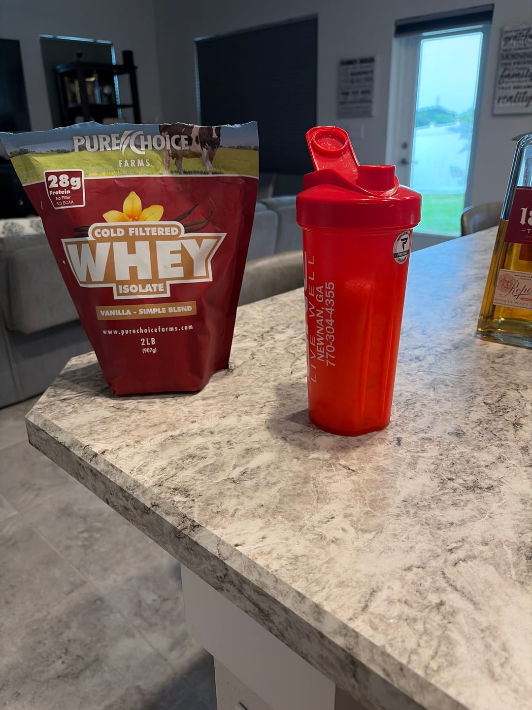 Customer photo review of Whey Protein Isolate with Organic Vanilla